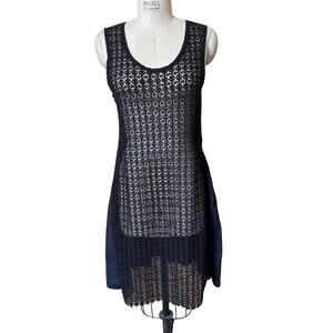URBAN OUTFITTERS Black & Blue Crochet Dress Kimchi & Blue Size 7/ Medium